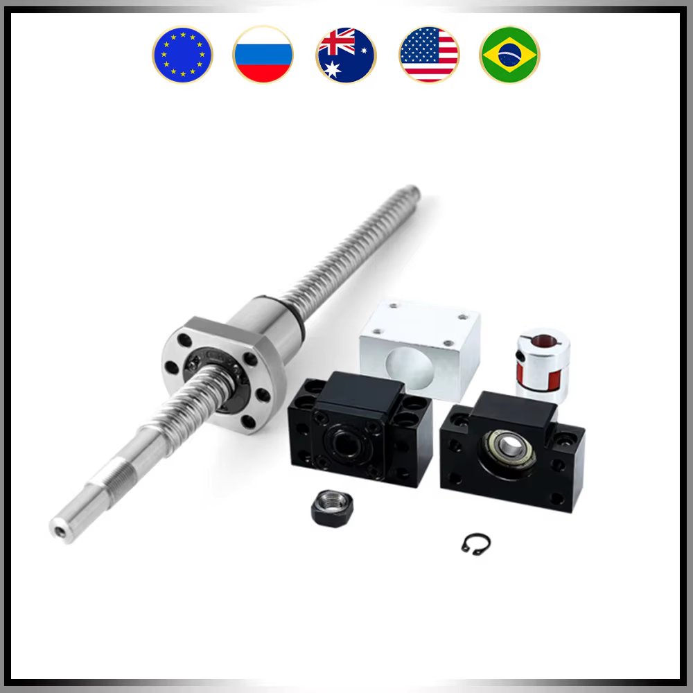 SFU1210 SFU1204 Ball Screw C7 With End Machined+1204 /1210 Ball Nut + Nut Housing+BK/BF10 End Support+8*8 Coupler For CNC Parts