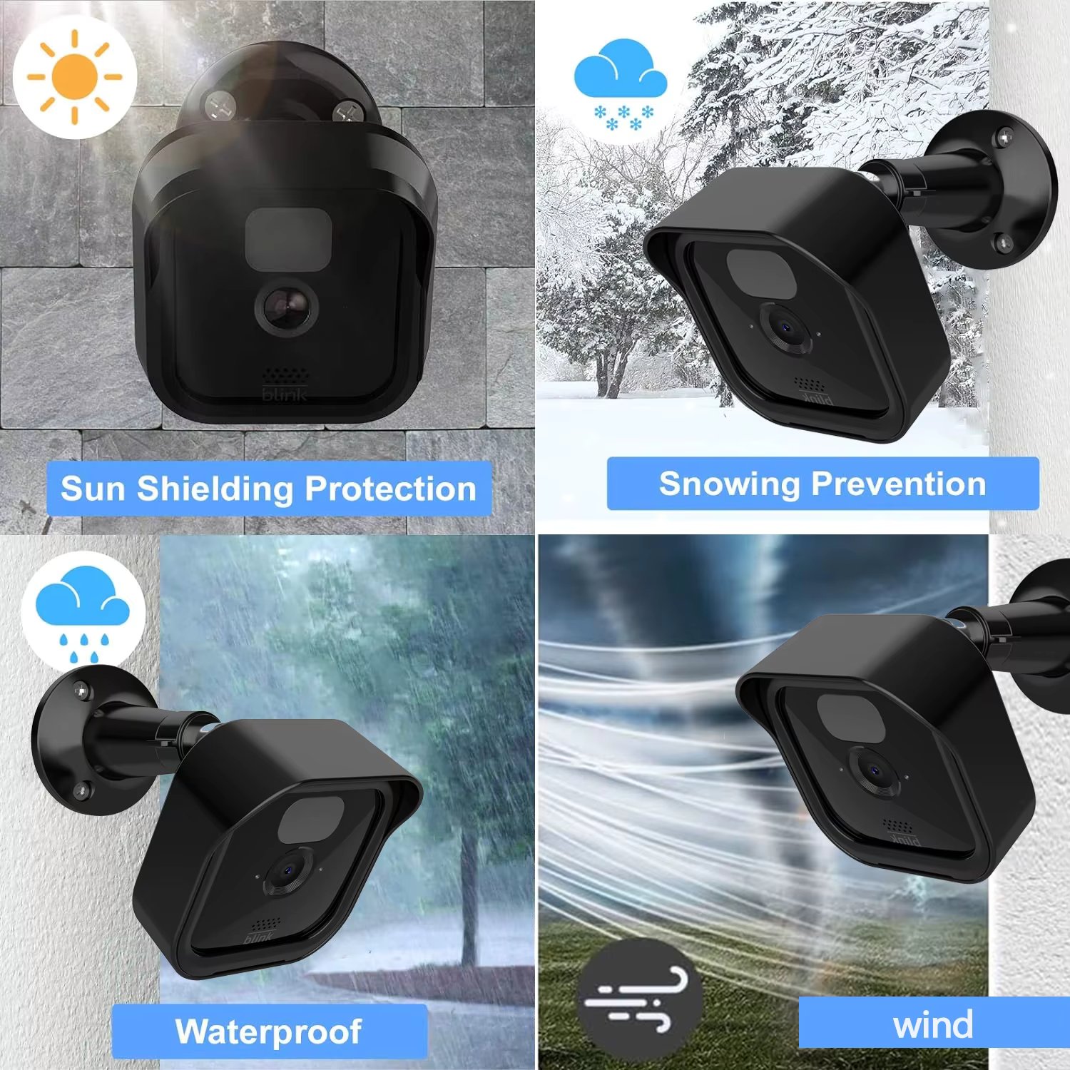 For Blink Outdoor Camera 3rd Gen Wall Mount Stand Weatherproof Cover 360 Degree Adjustable For Blink Camera 3rd Gen Holder