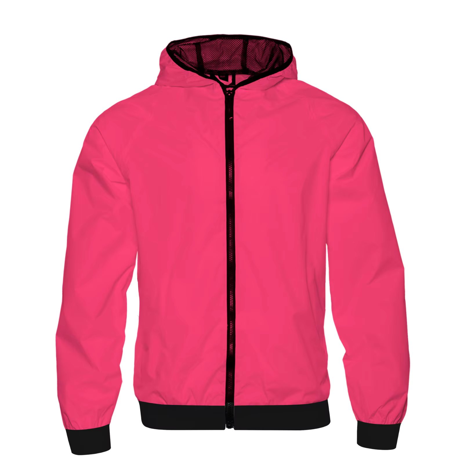Casual Unisex Windcut Jacket with Pocket and Lightweight and Comfortable Hood from P to GG