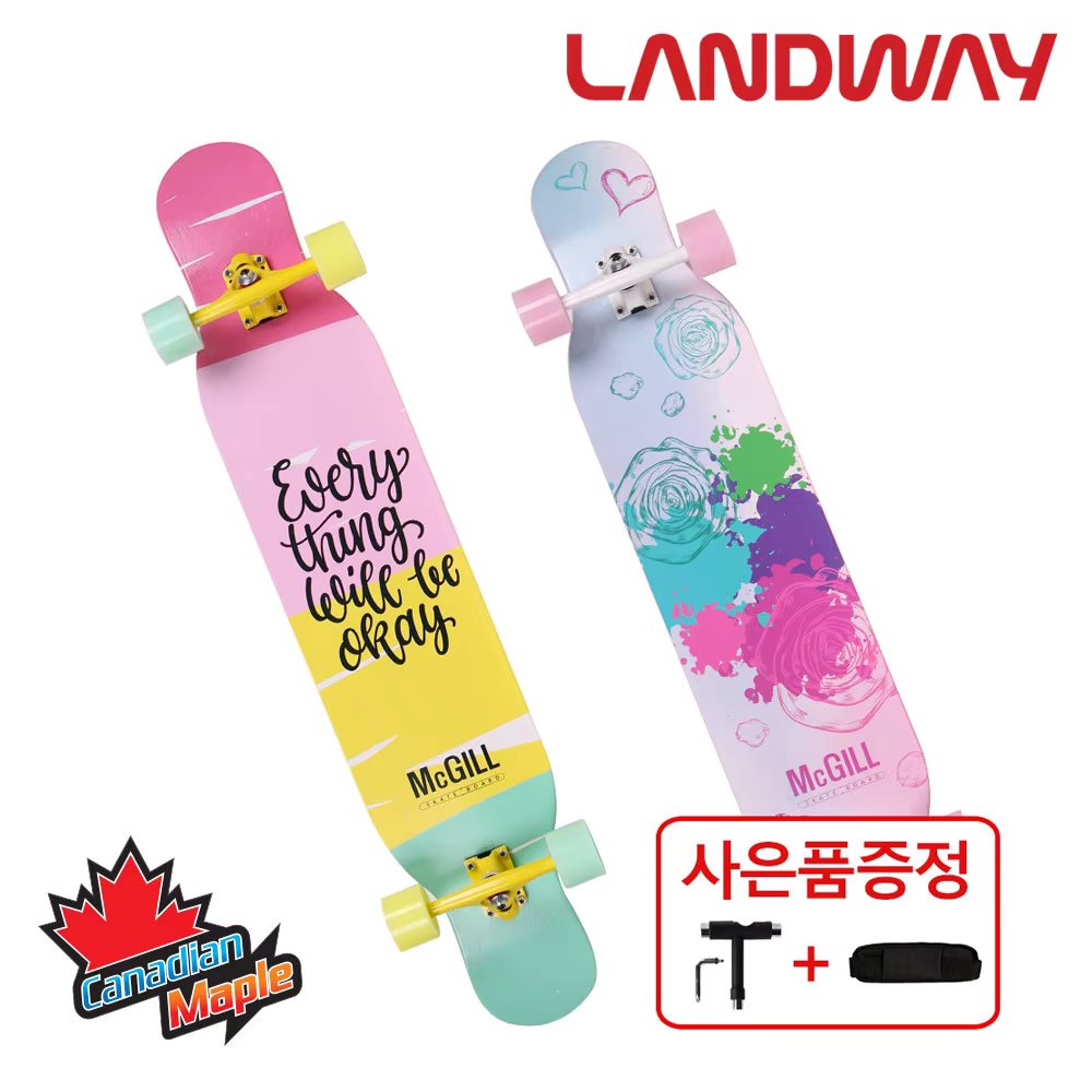 [KC certification/starting today] Landway McGill Dancing Skateboard 46 (Longboard, strap, tee tool, ABEC7) adult skateboard longboard child skateboard