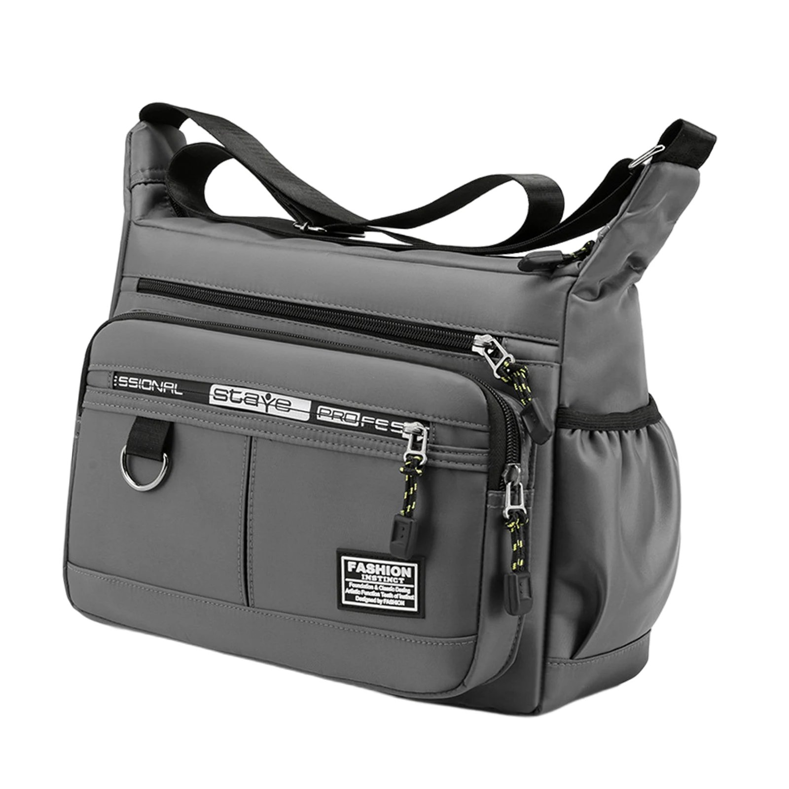 Men Portable Oxford Multilayer Pocket Shoulder Bag Handbag Travel Purse Fashion Lightweight Shopping  Adjustable Shoulder Strap