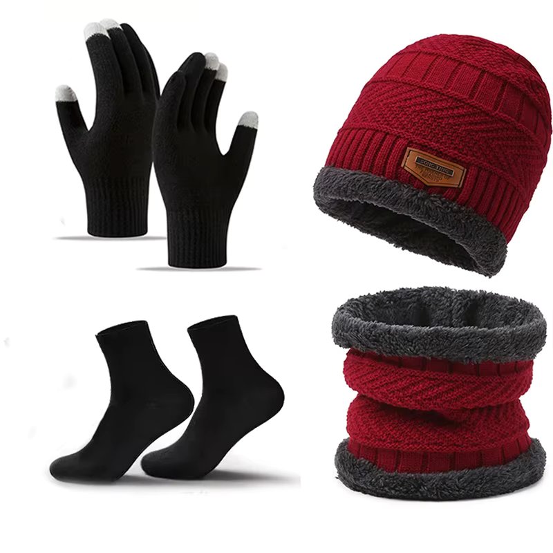 Wine red 4 piece set