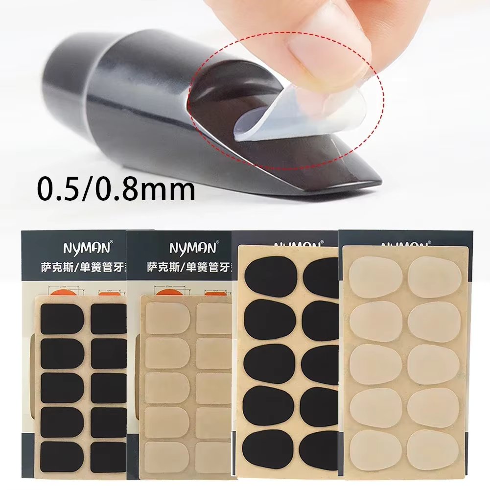 10pcs Sax Mouthpiece Patches Pads Cushions For Treble / Alto / Tenor Sax & Clarinet 0.5mm / 0.8 Mm Saxophone Silicone Cushions