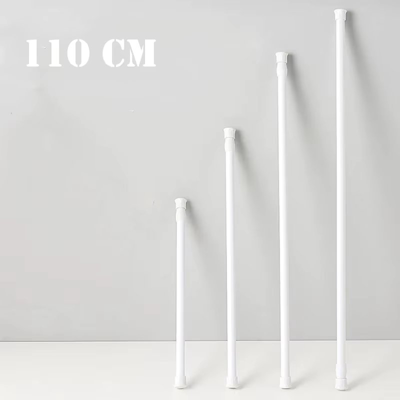 30-110CM Multi Purpose Spring Loaded Extendable Telescopic Curtain Pole Tension Rail Net Voile Pole Net Rods Curtain Telescopic