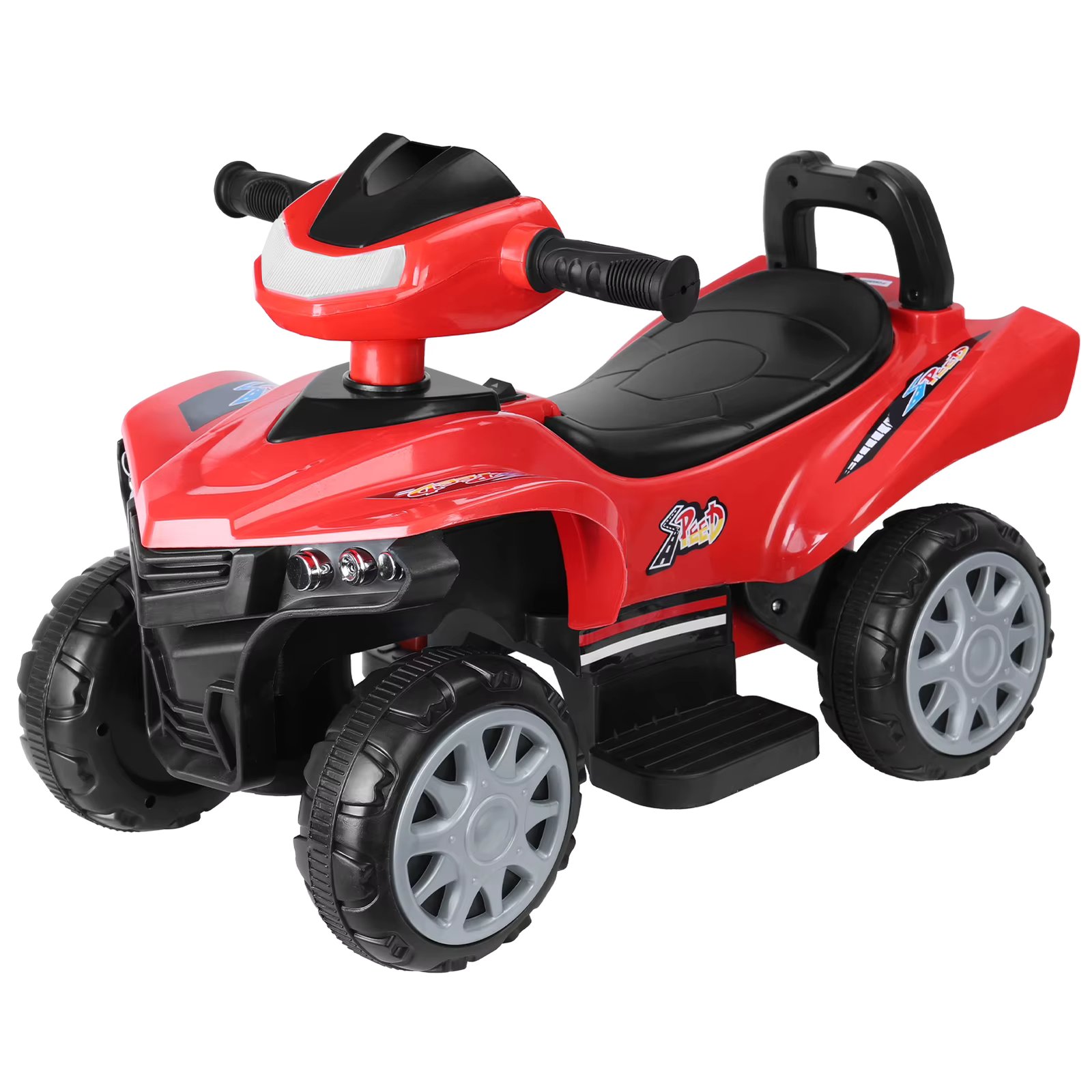 6V Kids Ride On Car, 4-Wheels Quad ATV Play Car, Toddler Electric Car, 1.8MPH Max Speed, Treaded Tires, Rubber Handles, Push-But