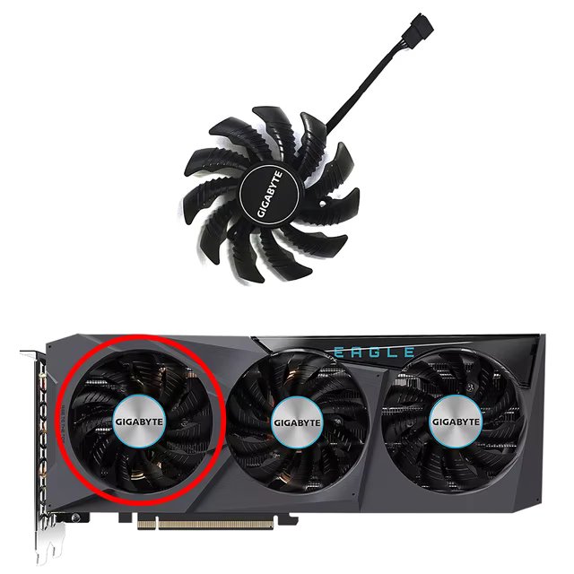 PLD08010S12HH T128010SU RTX 3060 GPU Cooler For Gigabyte Gigabyte Geforce Rtx 3060 3070 Rtx 3060Ti 3070Ti Eagle Cooling Fan