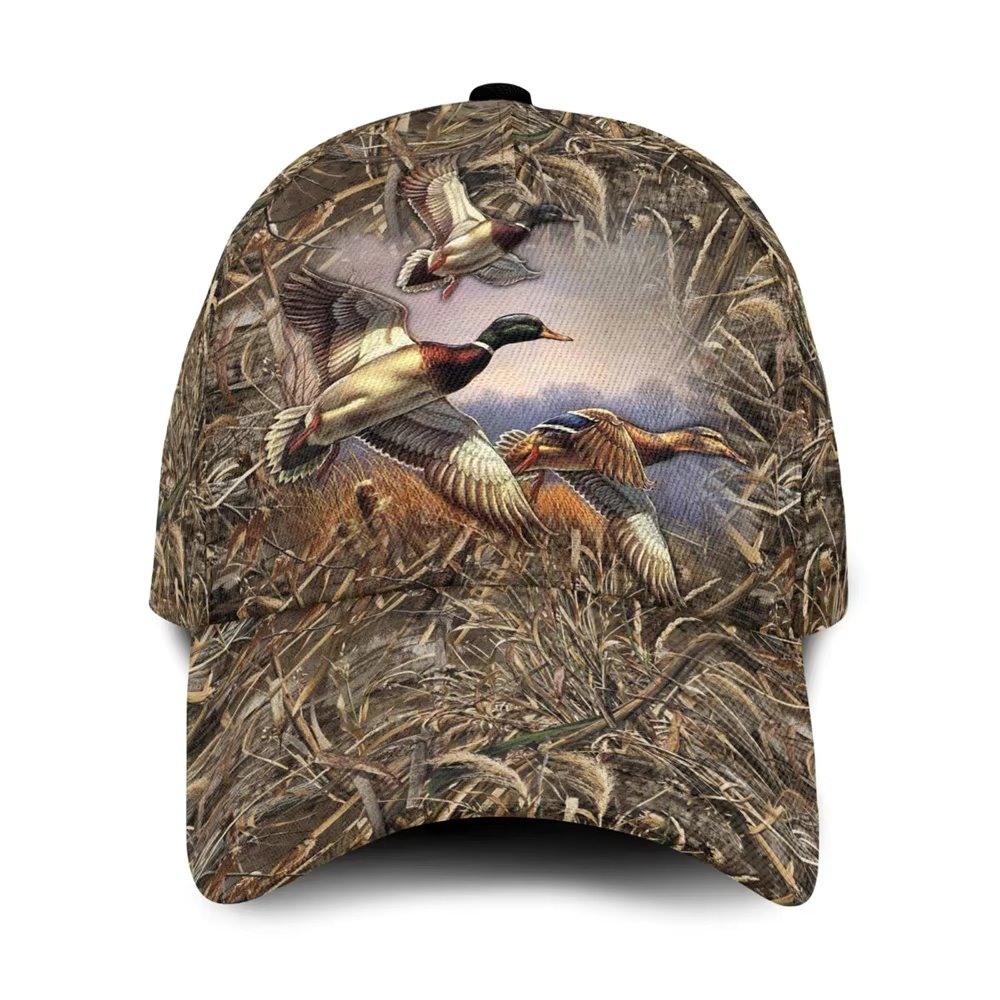 Baseball Cap Love Mallard Birds Hunting Printed Snapback Hats Men Women Adult Hip Hop Headwear Outdoor Casual Sun Visor