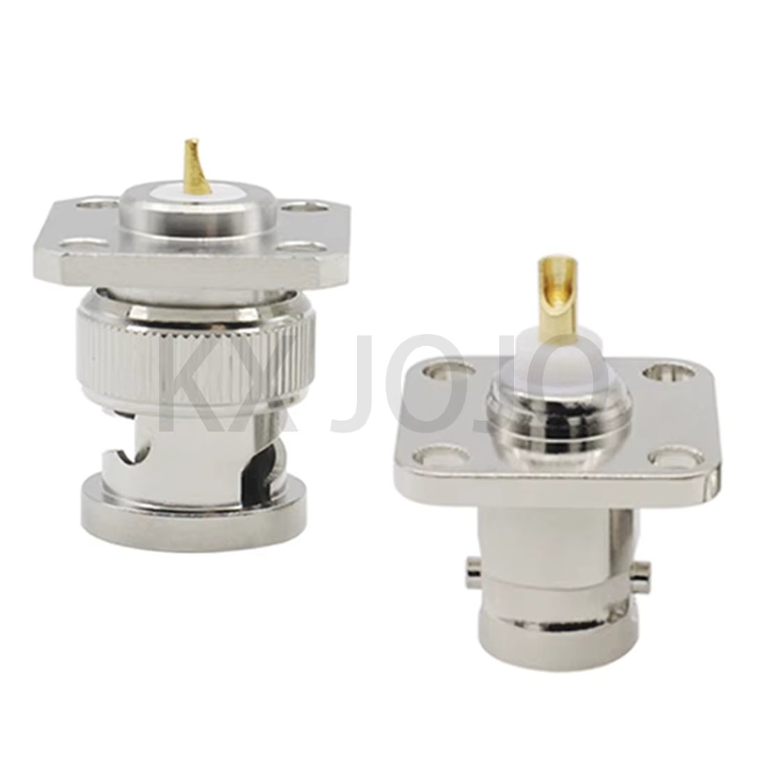 BNC  Female Connector 1pcs RF Square Plate Male Seat with Flange Welding Plate BNC Type 4-hole 50 Ω Adapter