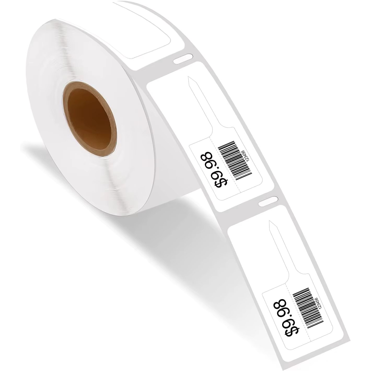 GREENCYCLE Compatible for DYMO 30373 7/8" x 15/16" Price tag Rat Tail Style Thermal Film Labels for Dymo450 450 Turbo Printer