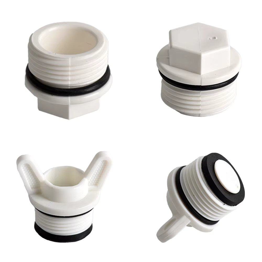 1/2" 3/4" 1" Male Thread End Cap PPR PVC Pipe Plug For Garden Irrigation Aquarium Plastic Cap Nut 1Pc