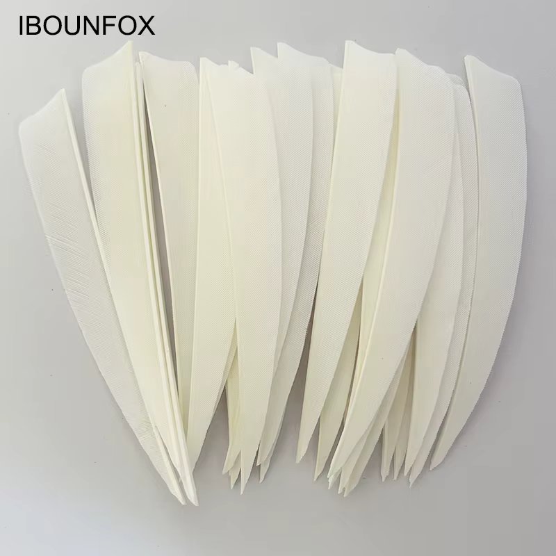 50Pcs White Arrow Feathers 2/3/4/5 Inch Turkey Feather Fletching Archery Feathers Fletches RW for DIY Hunting Bow Accessories