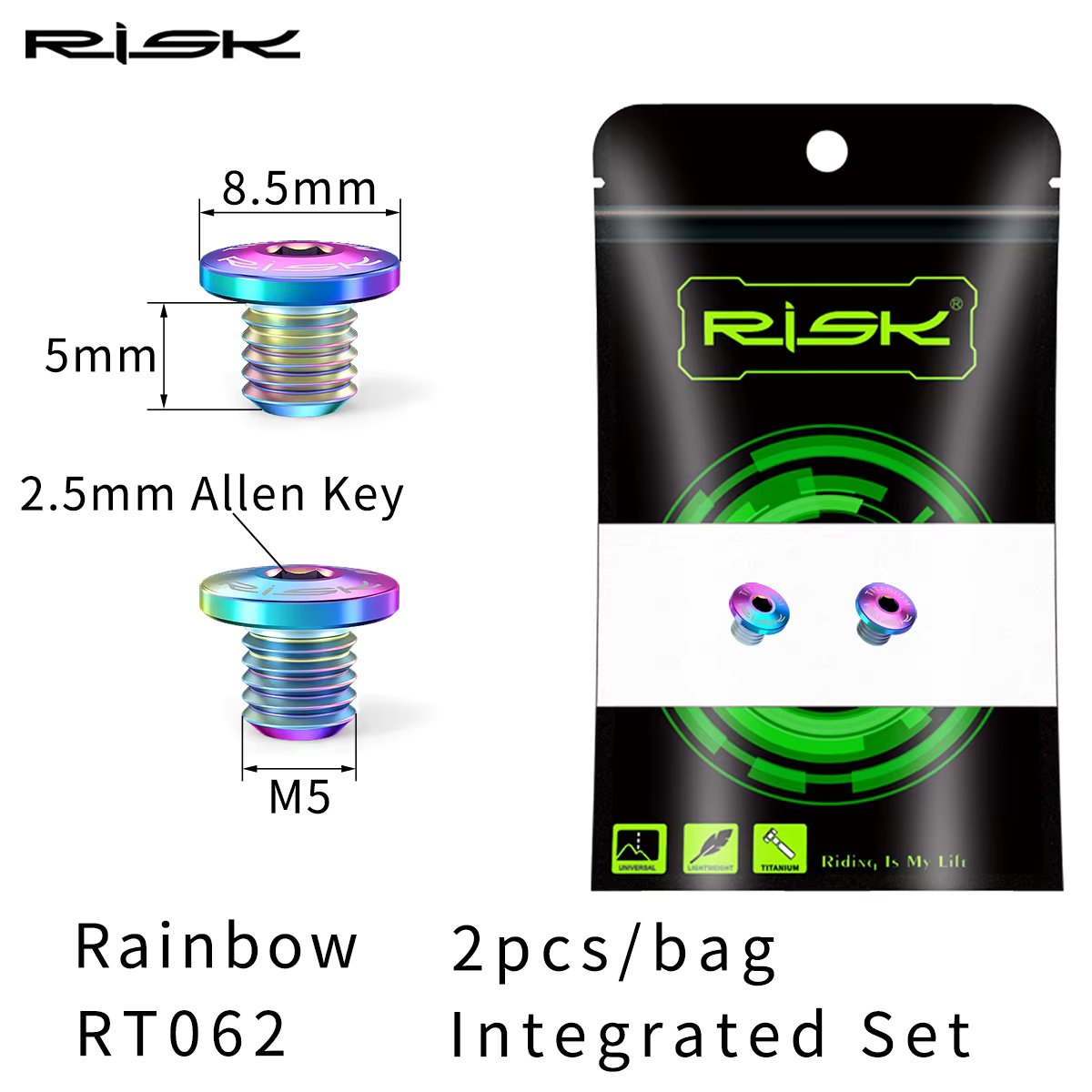 2pcs Rainbow