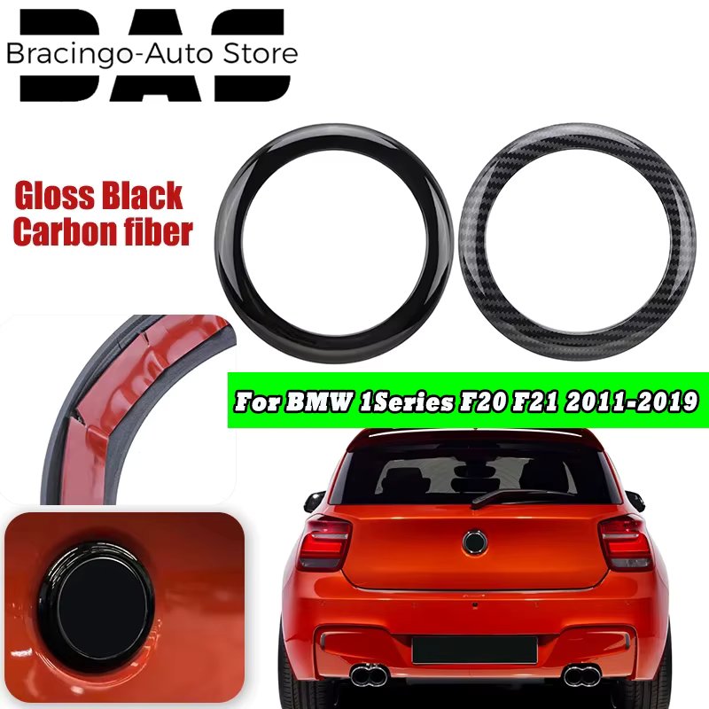 Fit For BMW 1Series F20 F21 2011-2019 Car Logo Frame Trim Sticker Rear Badge Ring Cover Protective Emblem Car External Parts