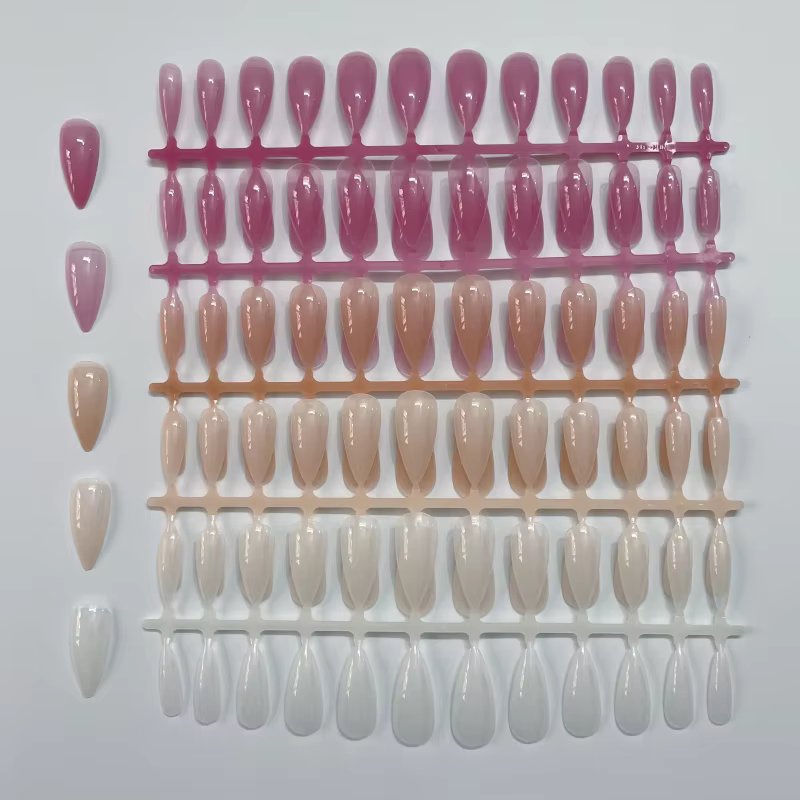 240pcs/bag Medium Almond Gel X Nails Extension System Tips Full Cover False Nail Tip for Press On Nails Manicure