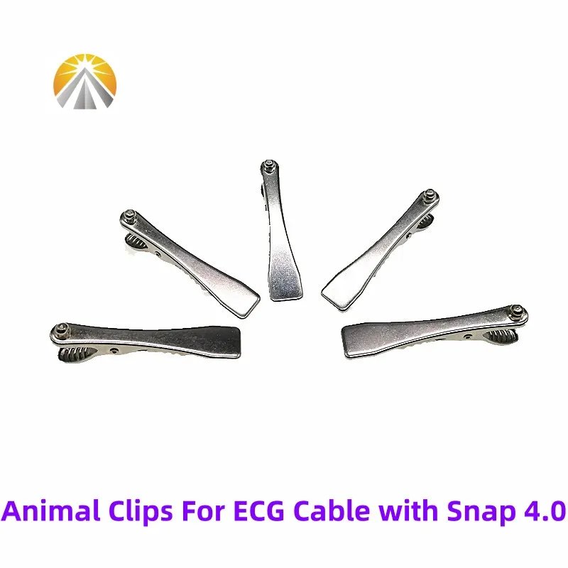 Multi-Function Veterinary ECG Clip EKG Clamp Electrodes For Animal Medical Cables with Din3.0 Banana 4.0 or Snap 4.0 Grabber Use