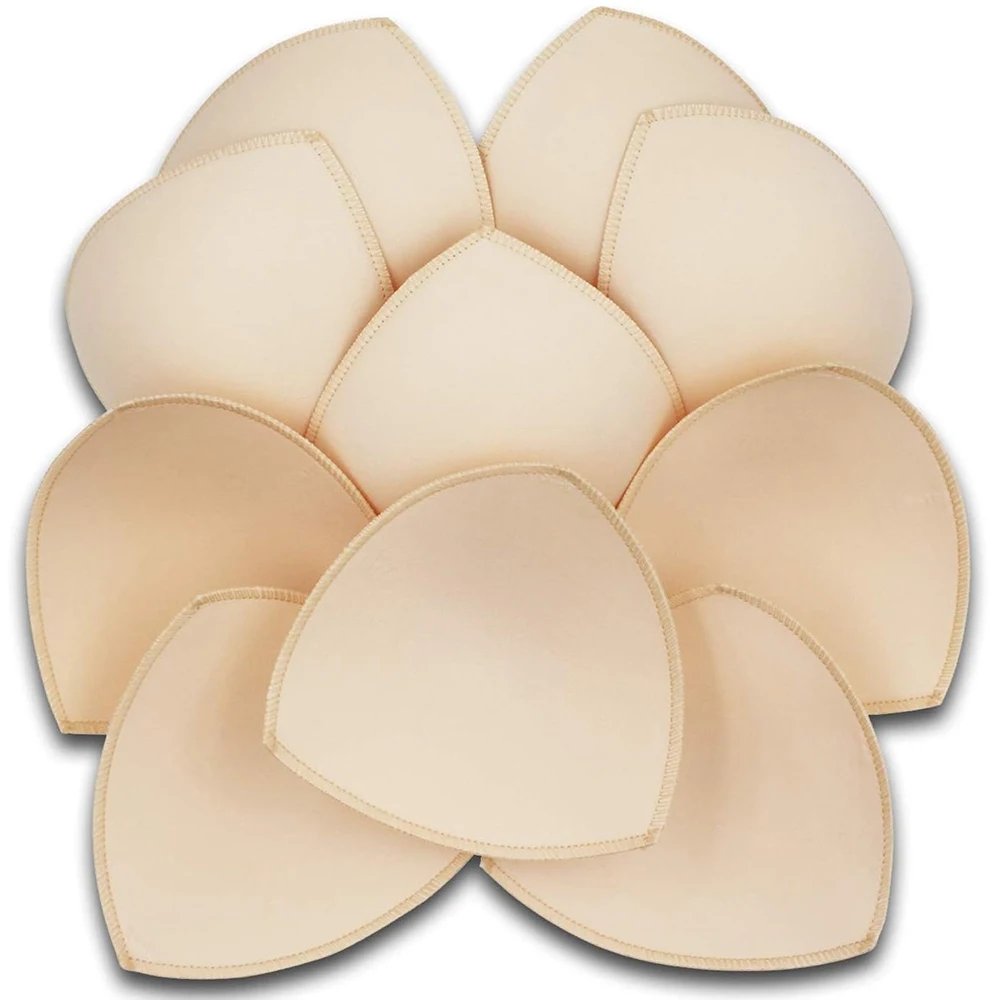 2/10PCS Triangle Sponge Push Up Bra Pads Set Women Invisible Insert Swimsuit Bikini Breast Enhancers Chest Cup Pads Accessories