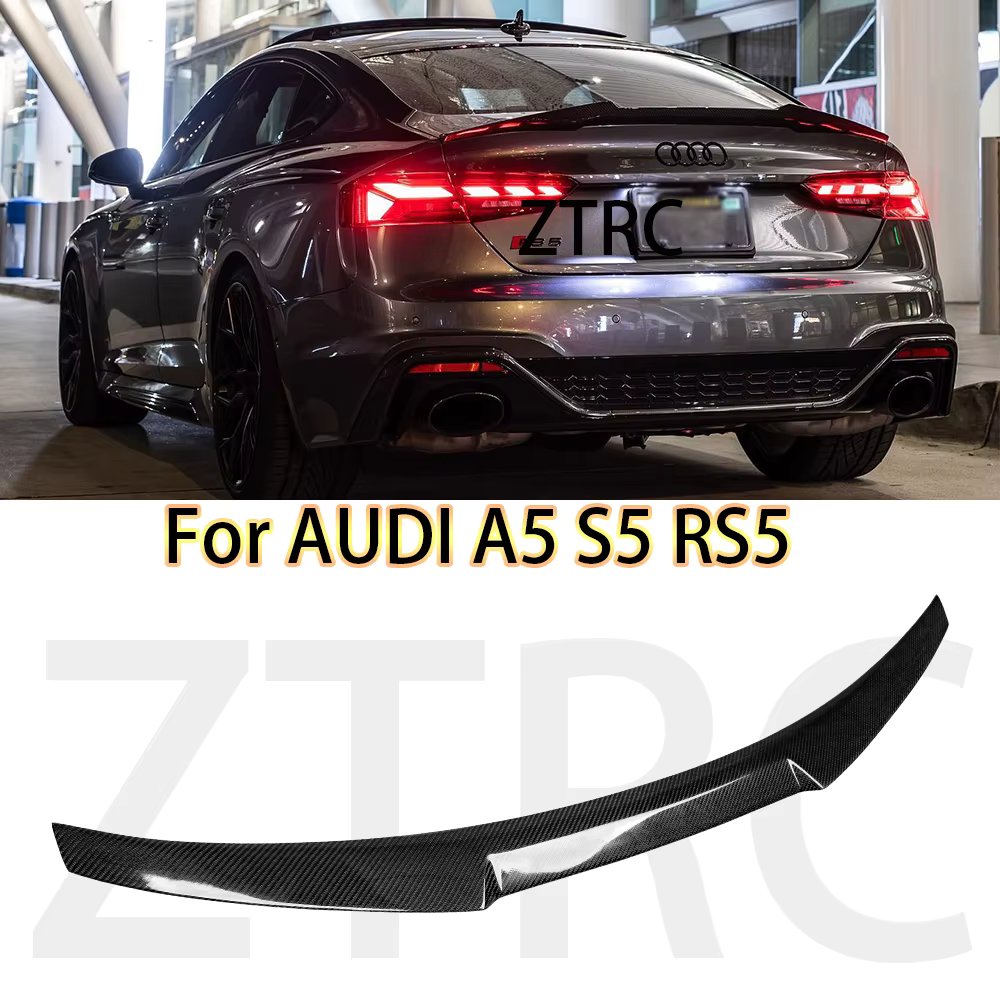 Car Spoiler For Audi A5 S5 RS5 B9 B9.5 B10 2Door 4Door Sportback/Coupe/Convertible M4 Style Real carbon fiber material 2017-2023