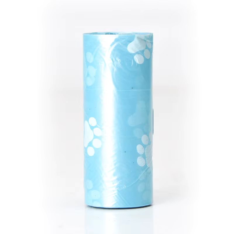 Blue garbage bag
