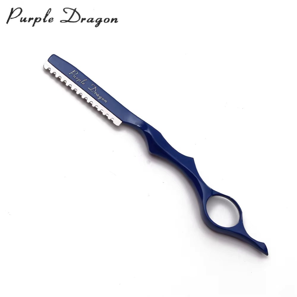Professional Sharp Barber Razor Blade Purple Dragon Hair Razors Cut Hair Cutting Thinning Knife Salon Tools Dropshipping Z6100