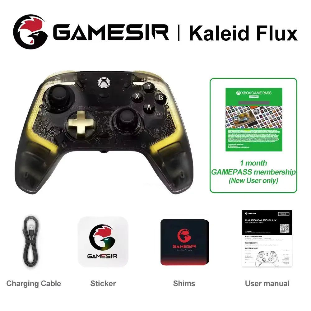 XBOX PC Controller Gamesir Kaleid for XBOX Series S X One Windows 10 11 Gamepad Wired Mechanical Buttons Hall Effect Joysticks
