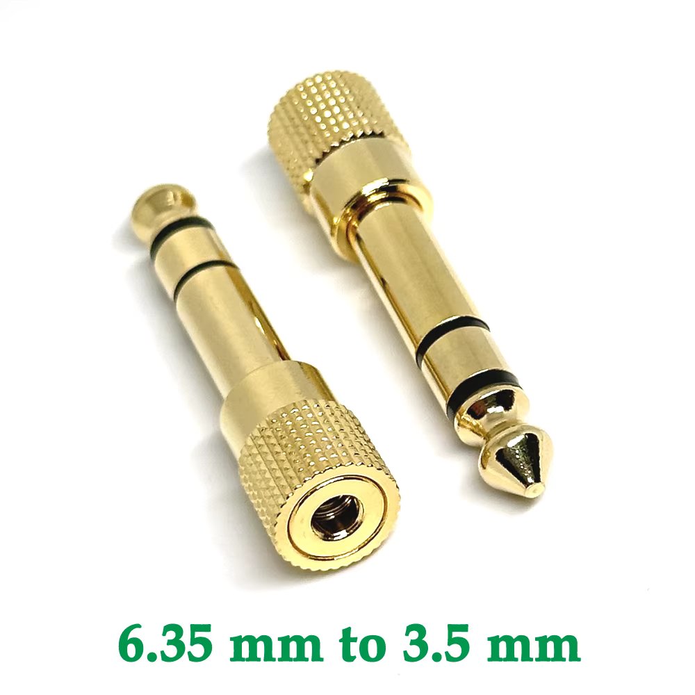 1-3pcs Jack 6.5 6.35mm Male Plug to 3.5mm Female Connector Headphone Amplifier Audio Adapter Microphone AUX 6.3 3.5 mm Converter