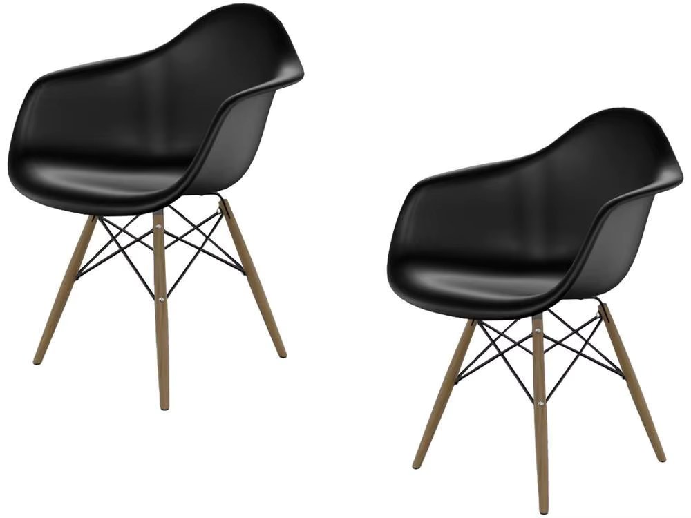 Eames Arm 2 Pieces Set of Polypropylene Eames Empiory Polypropylene Chairs