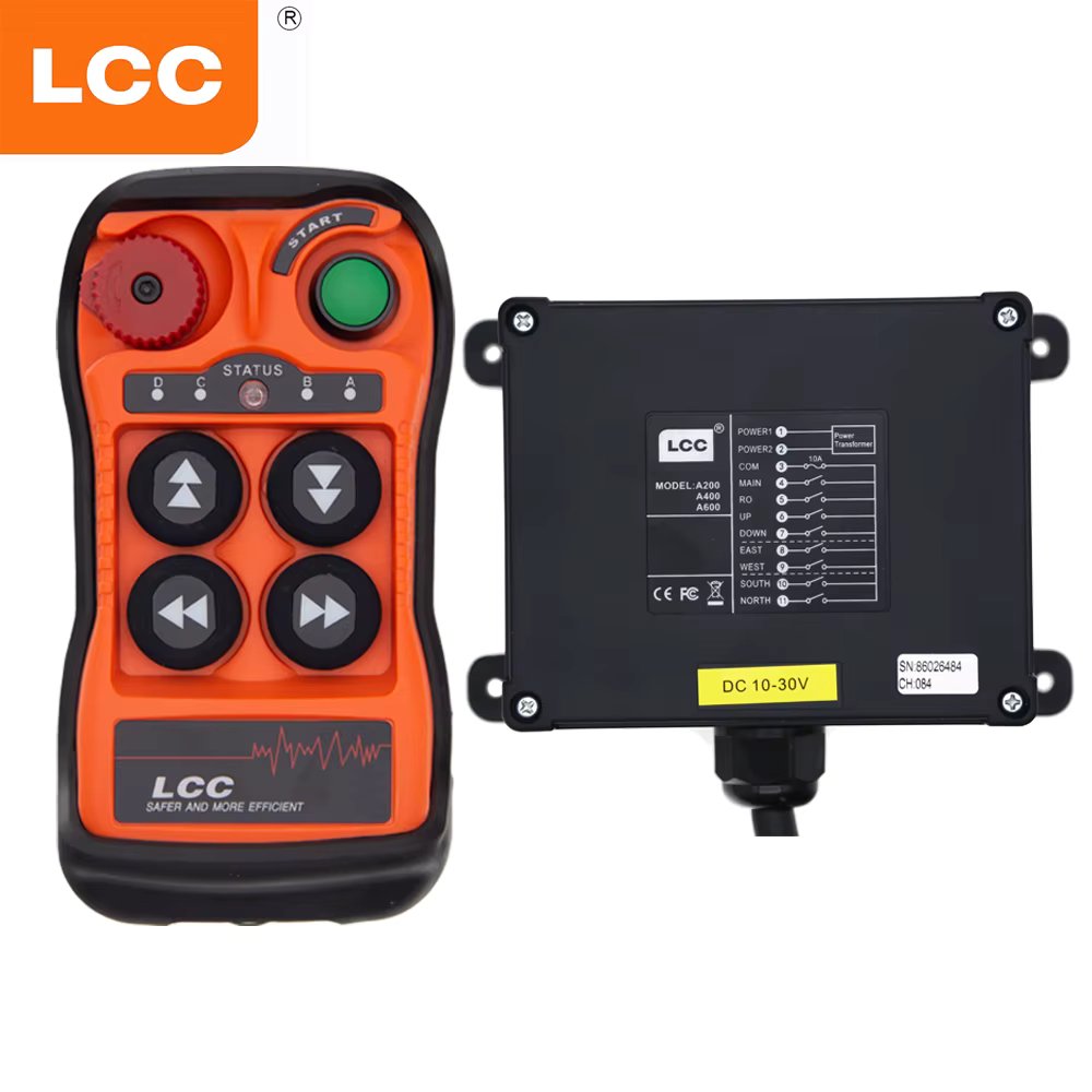 QA400 LCC 4 Buttons Industrial Wireless Radio Crane Remote Control switches winches Hoist track Crane Controller
