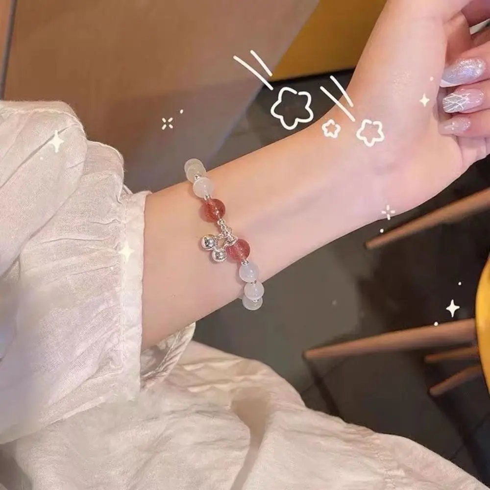 Crystal Diamond Bracelet New Opal Stone Blue Bead Elastic Rope Bangle Star Pendant Wristband Jewelry