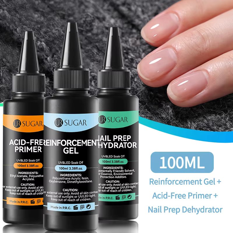 UR SUGAR Base Top Coat Matte 100ml Salon Refiller Nail Gel Polish Acid Free-Primer Reinforce Functional Gels Manicure Salon