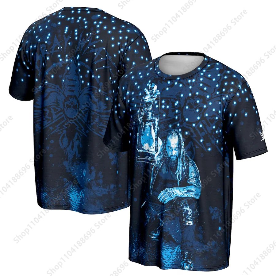 2025 New T-shirt Men's Wrestler American Wrestling Fan Top Youth Fireflies T-Shirt 3D Printed Round Neck T-shirt