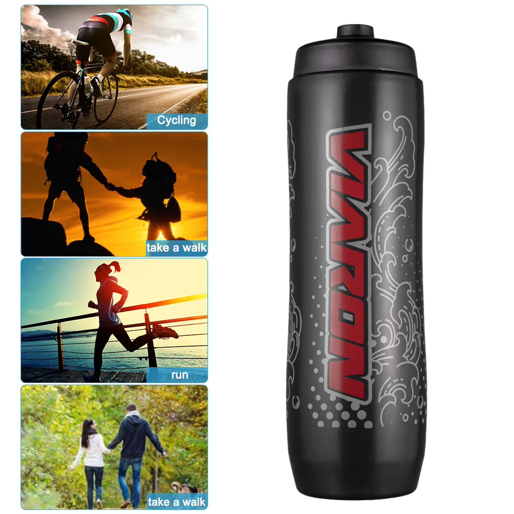 1000ml Bicycle Water Bottle Leak-Proof Outdoor Cycling Kettle Large Capacity Sports Squeeze Mug Outdoor Sports Fitness Drinkware