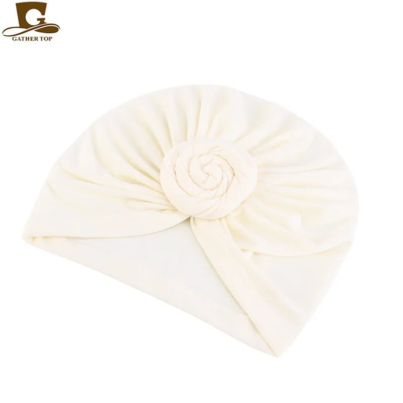 New Women cotton top knotted turban hat bonnet Hijab chemo cap headbands Female Muslim Hat Head Cover Night Cap Hair Accessories