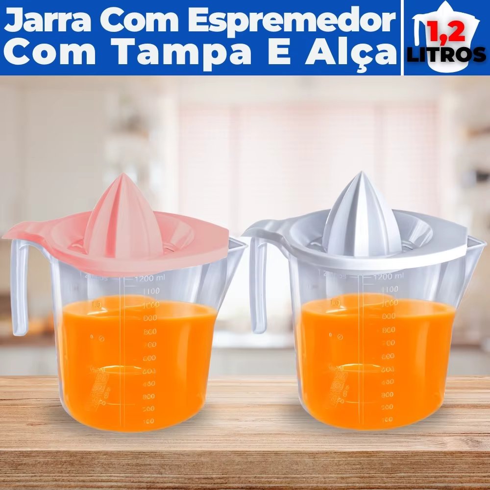 1,2 Liters Resistant Plastic Lemon Squeeze Jar With Lid Orange And Lemon Juicer