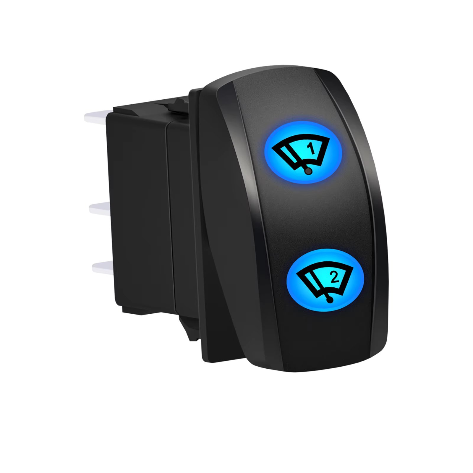 WINDSHIELD WIPER Rocker Switch DPDT 3 Position 2 In 1 Window Washer Switch 12V 20A Waterproof for CARS BOAT BUS RV SUV ATV UTV