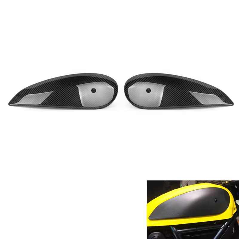 Motorcycle Carbon Fiber Gas Tank Side Trim Cover Panel for DUCATI Scrambler 800 2015 2016