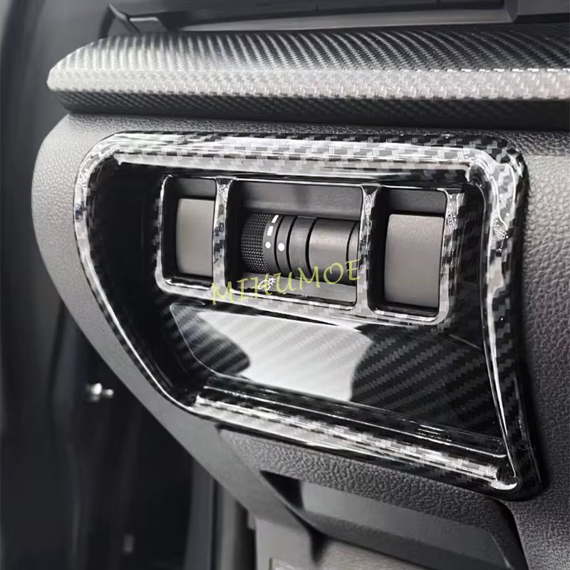 For Subaru Crosstrek Impreza 2024 2025 Carbon Fiber Center Console Dashboard Switch Cover Trims Accessories