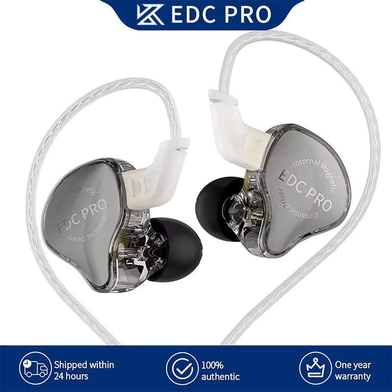 NEW KZ EDC PRO Best In-ear Wired Earphones HIFI Bass Dynamic Monitor 3D Stereo Earbuds Noise Cancel With Detachable Audio Cable