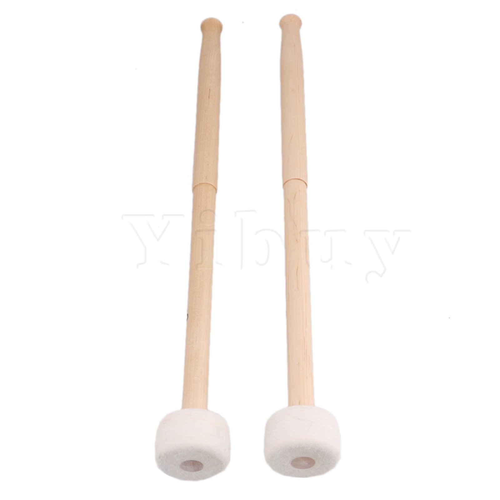 Yibuy 14Inch Drums Percussion Parts Maple & Felt Timpani Mallet Stick Set of 2