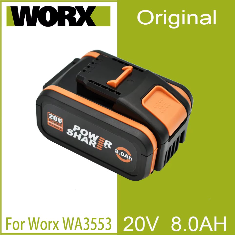 For 20V Battery 8000mAh Li-ion for Worx WX390/WX176/WX166.4/WX372.1 WX800/WX678/WX550/WX532/WG894E WG629E/WG329E/WG2