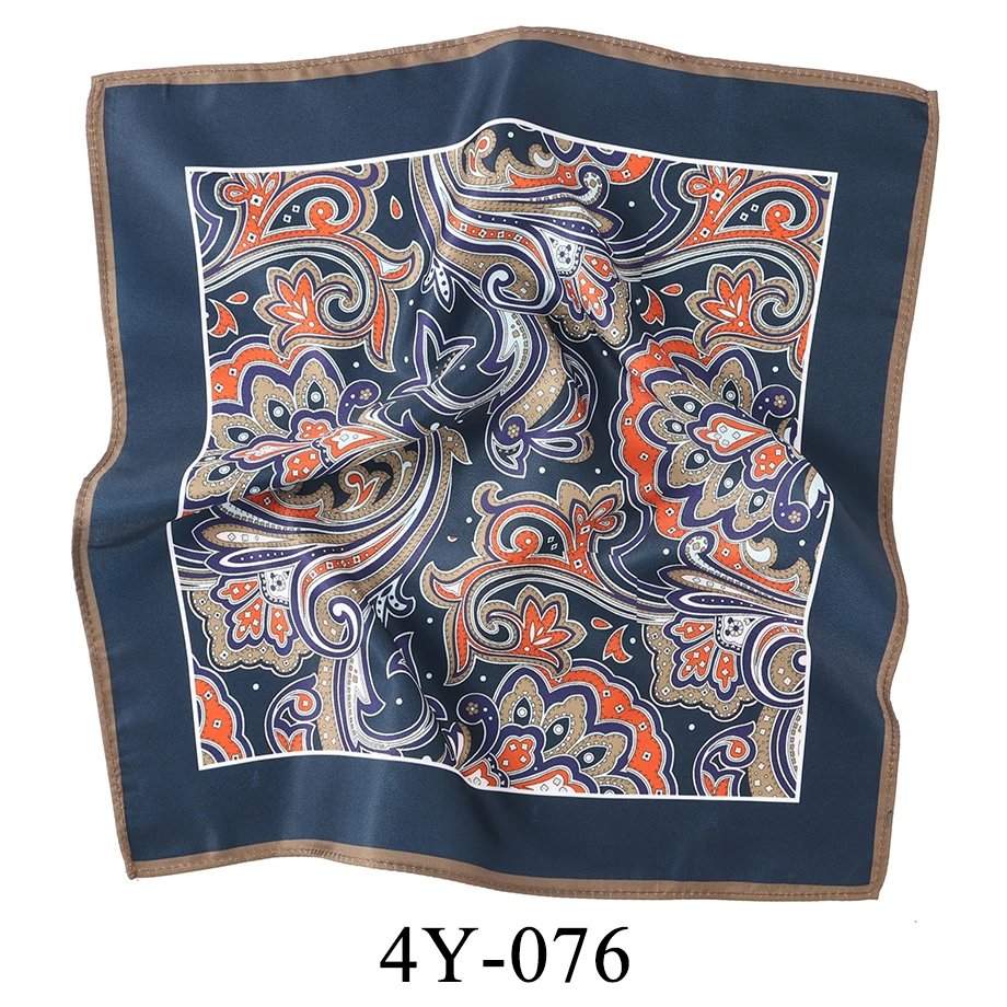 Tailor Smith Mens Hanky Pocket Squared Handkerchief Polyester Paisley Floral Handkerchief Square Scarf Wedding Party For Gift