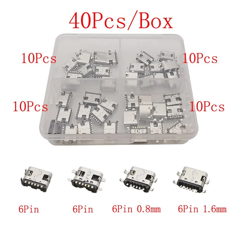 40Pcs 6Pin