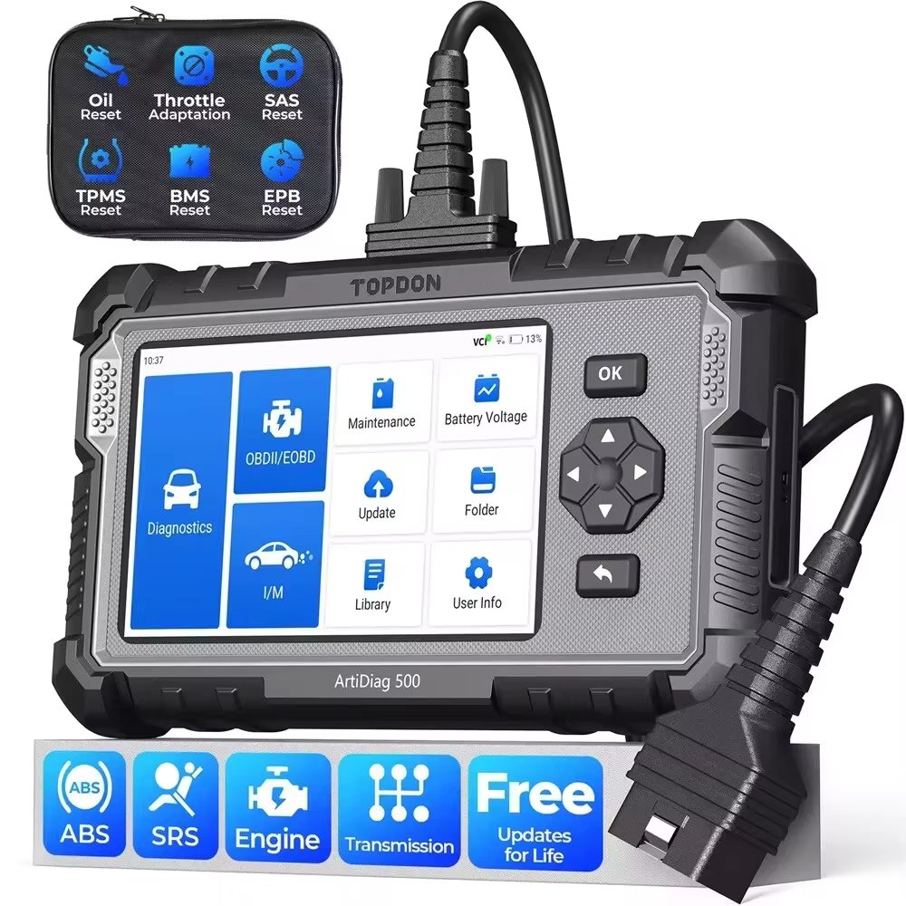 TOPDON ArtiDiag500 Car Diagnostic Tools OBD2 Scanner Engine/ABS/SRS/Transmission Automotive Tool OBD2 Code Reader Free Update