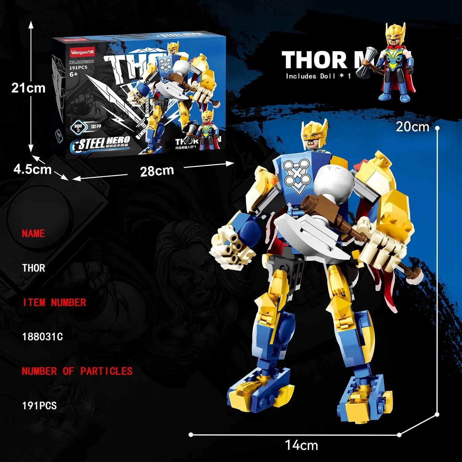 Marvel Series Building Block Figures Iron Man Wolverine Venom Assembling Toys Cartoon Puzzle Assembly Figurine Toy Bricks