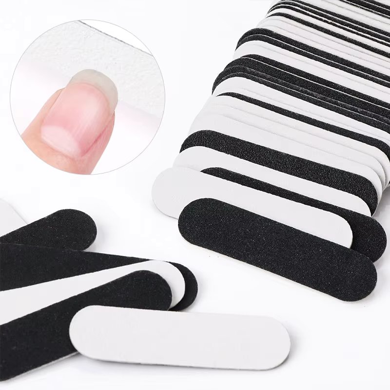 10/20/50pcs Mini Double-sided 180/240 Grit Nail Files Nail Buffer Buffing Disposable Nail File Manicure Art Tools Wholesale