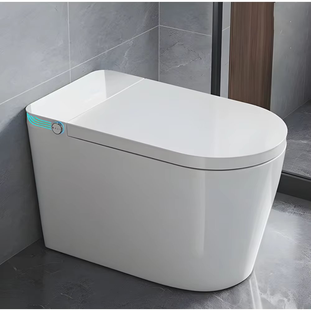Smart Toilet , Smart Toilet with Bidet Built in, Voice Control, B AUTO Dual Flush,Tankless Toilet with Warm Air Dryer