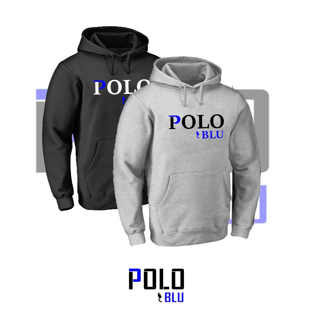 Kit 2 Peças Blusa de Frio Moletom Flanelado e Conforrtavél Polo Blu  do P ao EXG