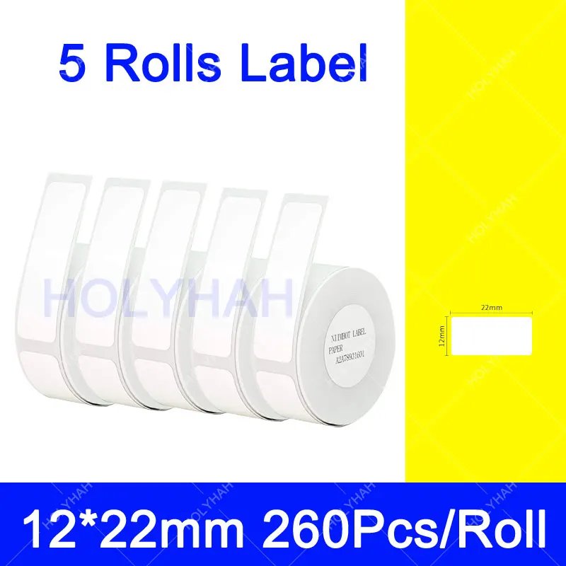 5 White 12x22mm