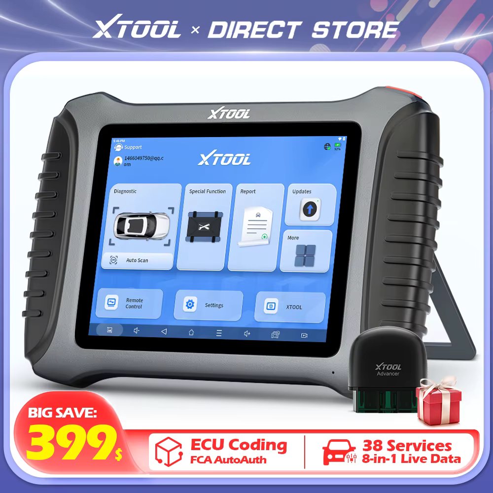 XTOOL InPlus IP900 Car Diagnostic Tools Key Programming Automotive Scanner Bidirectional ECU Coding DoIP CAN FD FCA PK XTOOL D8S