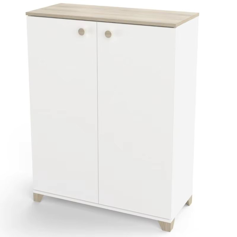 104x80x35 cm kronberg Oak matte white small Izzy auxiliary cabinet