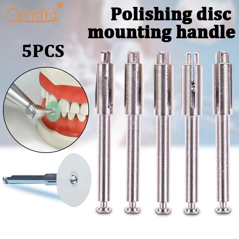 5 Pcs Dental Mandrel Soflex Flexi Disc Fit RA Shank Clip Polishing Disk Chuck Mounting Handle (2.35) Cross Chuck